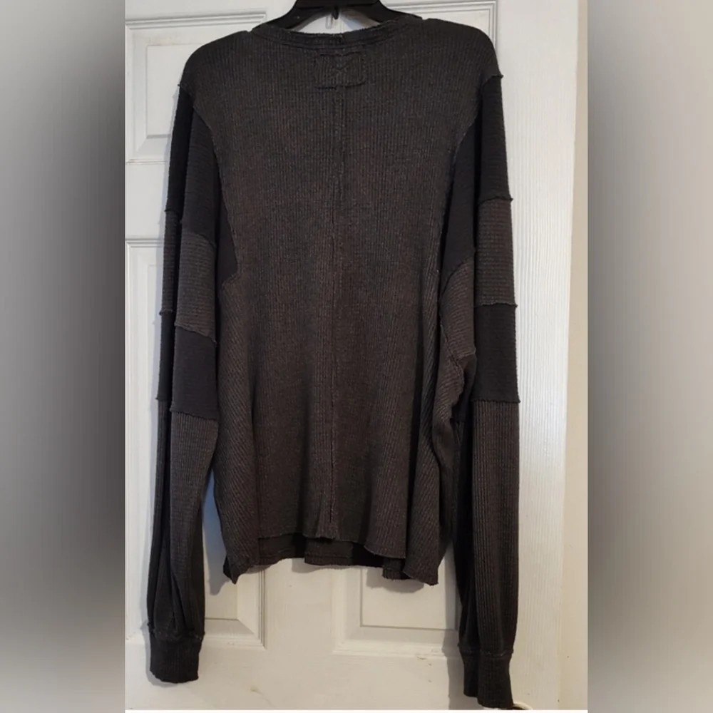 We The Free Black Crew Neck Sweater with Ruffle Detail - Picture 4 of 5